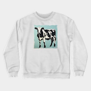 Retro vintage aesthetic cow Crewneck Sweatshirt